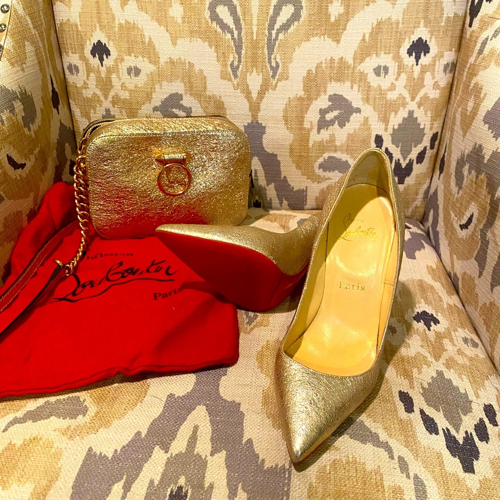 Christian Louboutin So Kate Rose Gold Pumps 5.5